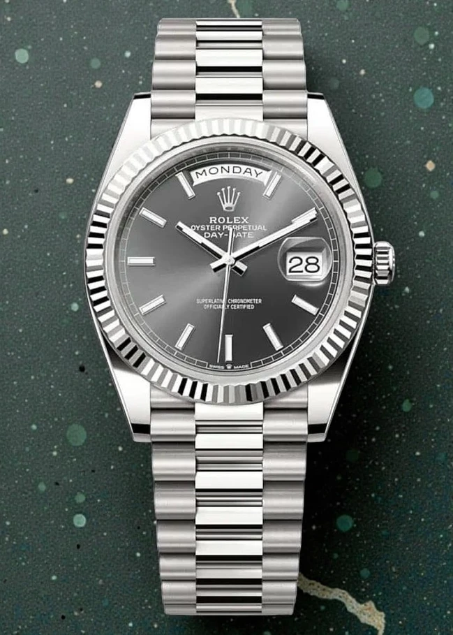 Rolex Day Date 228239 0060 Slategray Index Dial 40mm Watch 1