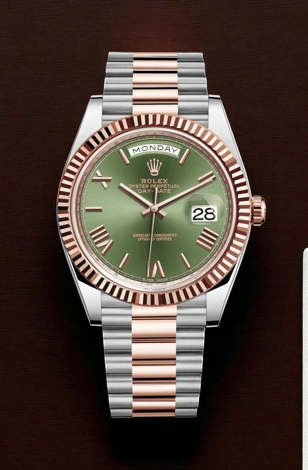 Rolex Day Date 40 Green Dial Two Tone Watch Pakistan