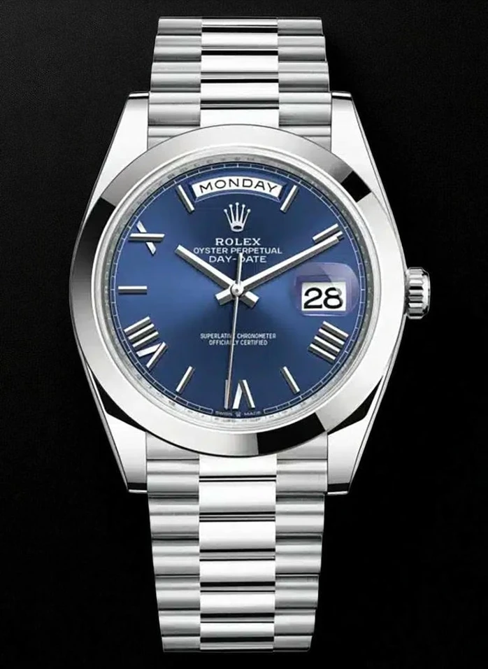 Rolex Day Date 40 Platinum 228206 Blue Roman Dial Watch 1 Pakistan