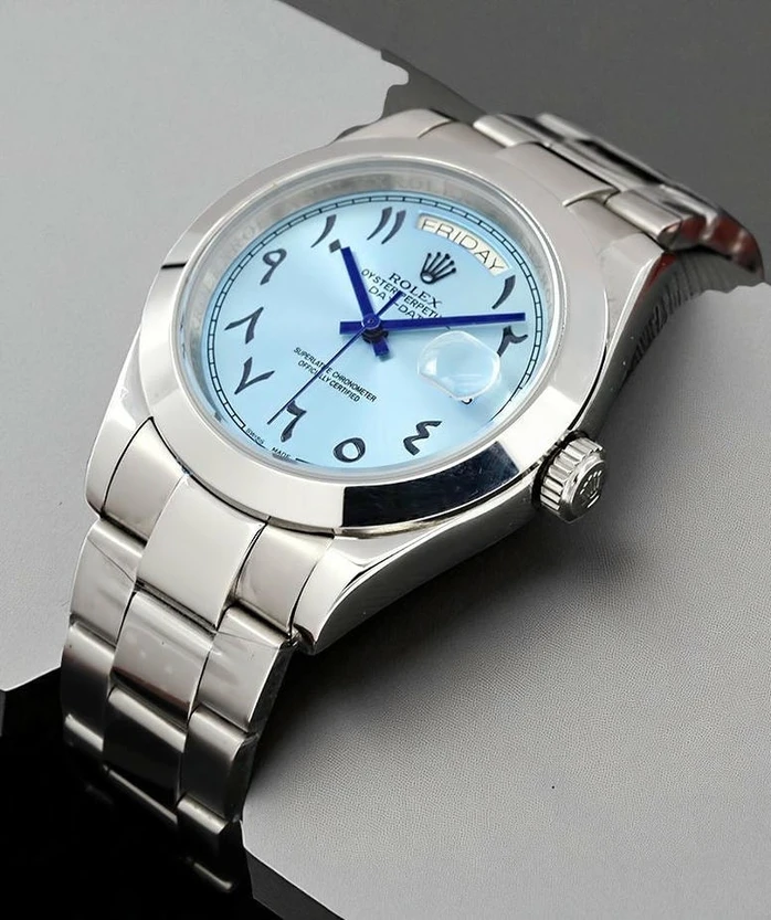 Rolex Day Date 40 Platinum Arabic Dial Watch Compressed Pakistan