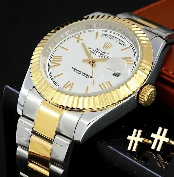 Rolex Day Date 40 Two Tone Oyster Bracelet Watch Pakistan