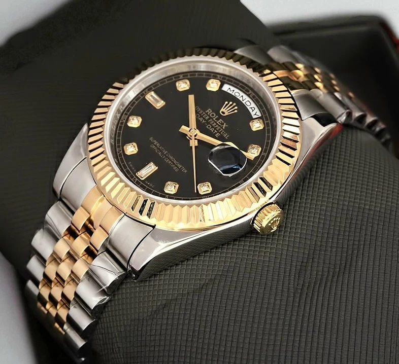 Rolex Day Date Black Dial Two Tone Pakistan