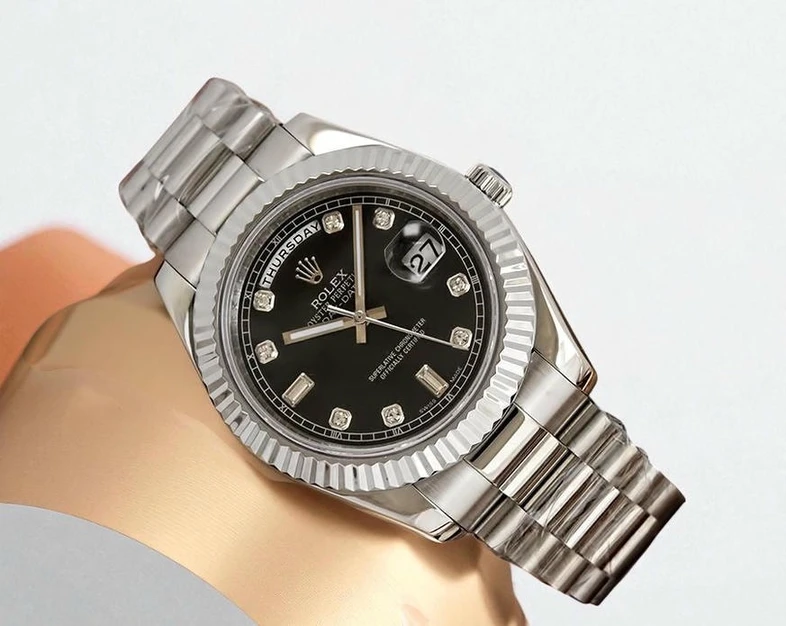 Rolex Day Date Black Dial Watch 2 Pakistan