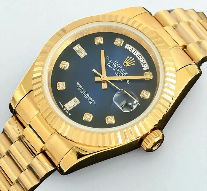 Rolex Day Date Blue Dial Watch785 Pakistan