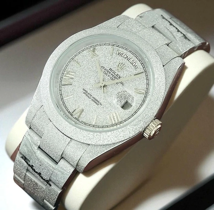 Rolex Day Date Frosted Watch 17535 Pakistan