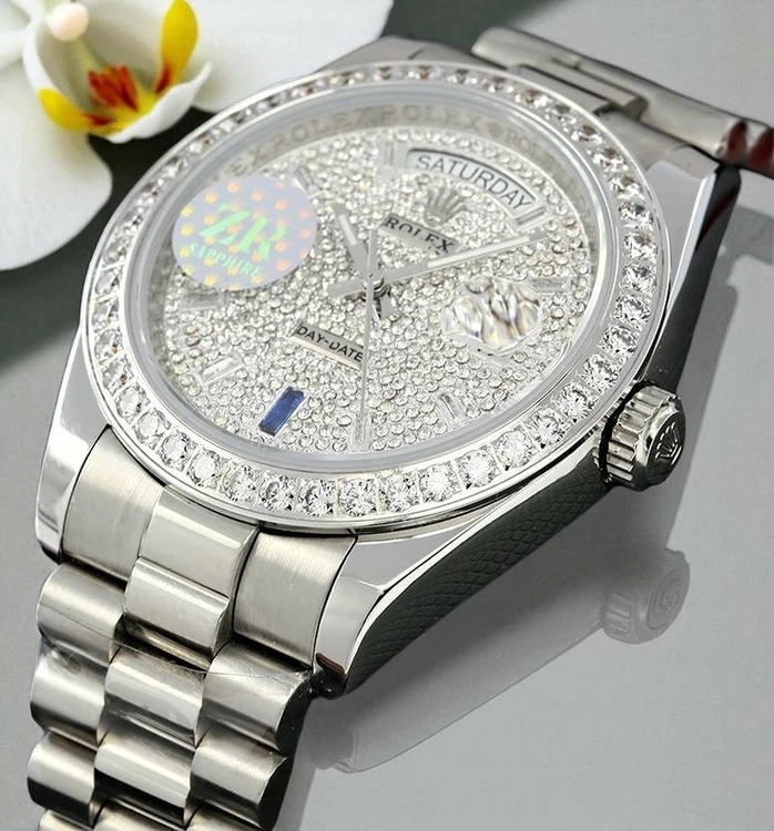 Rolex Day Date Full Diamond Dial Watch Pakistan