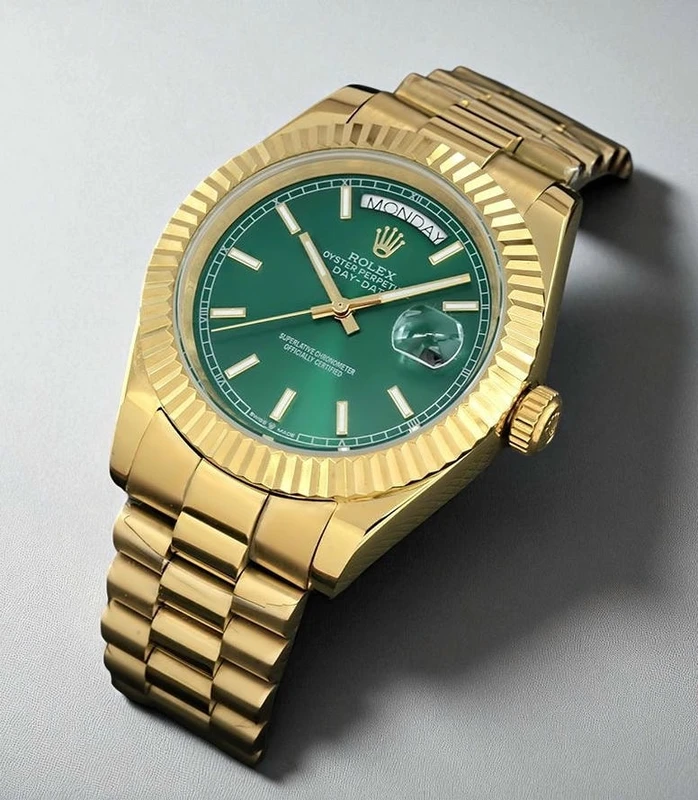 Rolex Day Date Green Dial Gold Watch Pakistan
