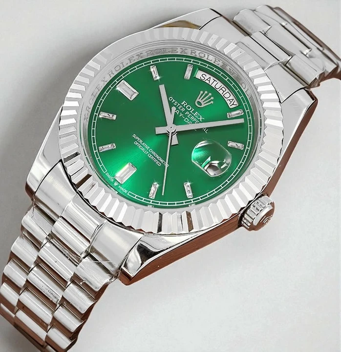 Rolex Day Date Green Diamond Dial Watch Pakistan