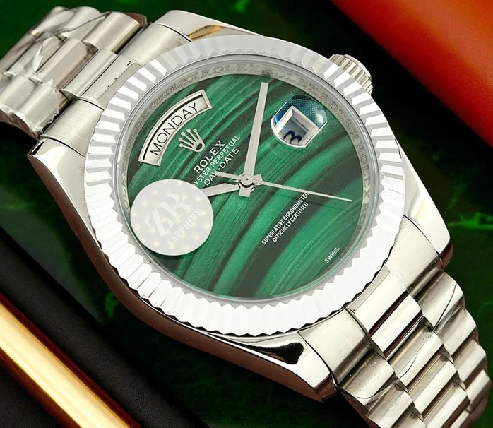 Rolex Day Date Green Malachite Stone Dial Watch982 Pakistan