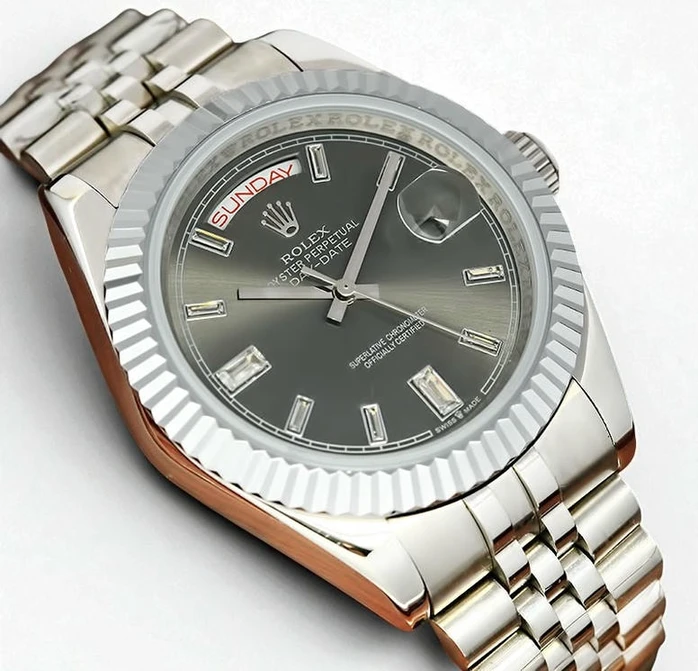 Rolex Day Date Ii President Solid Diamond Gray Dial Watch760 Pakistan