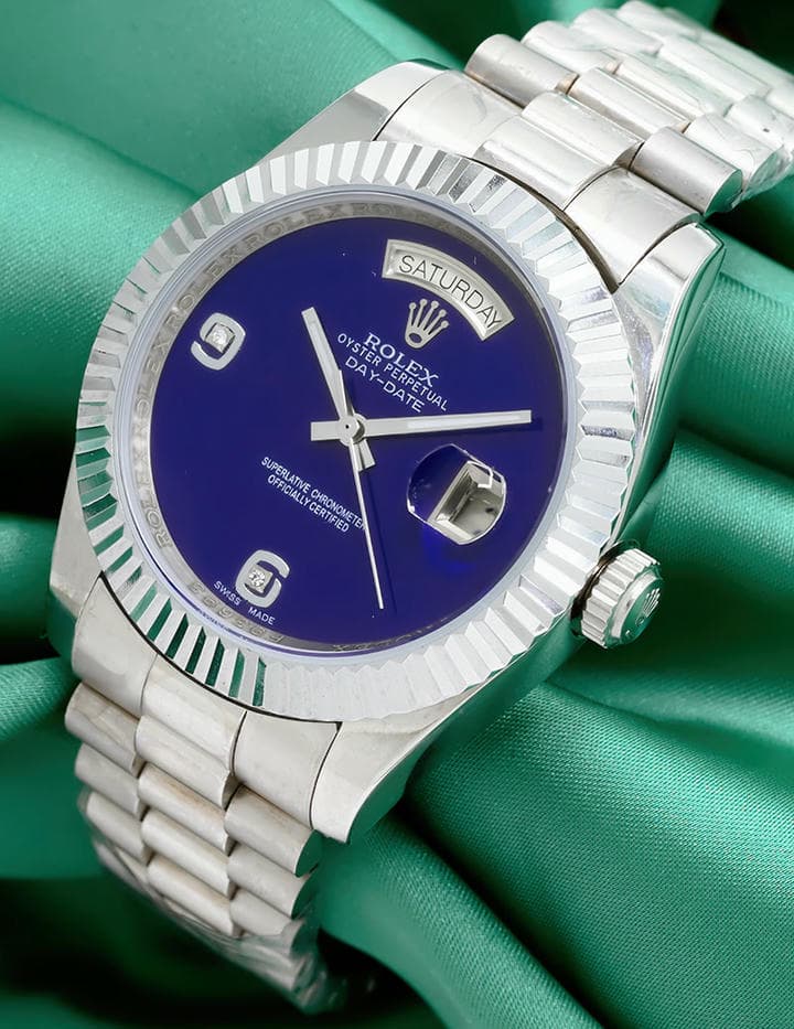 Rolex Day Date Onyx Blue Dial Watch