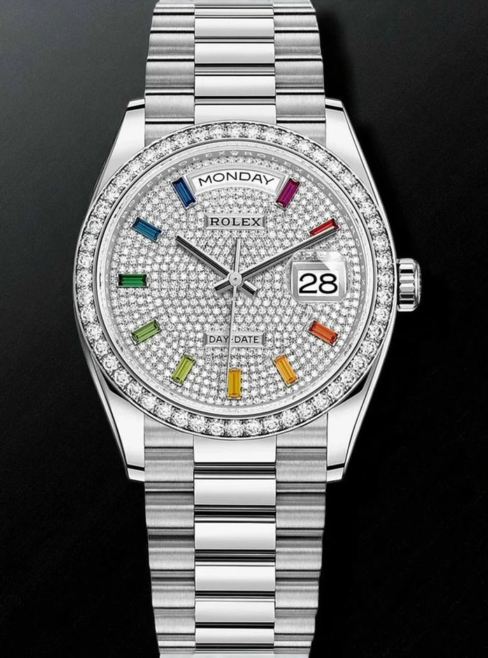 Rolex Day Date Pave Rainbow Dial Pakistan