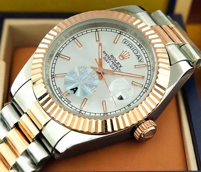 Rolex Day Date Silver Dial Two Tone Watch2009 Pakistan