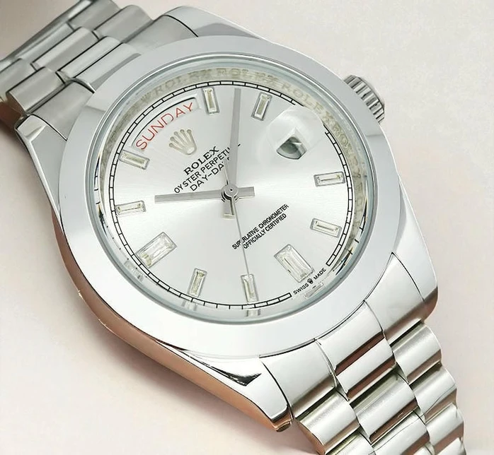 Rolex Day Date Silver Watch 2021 Pakistan