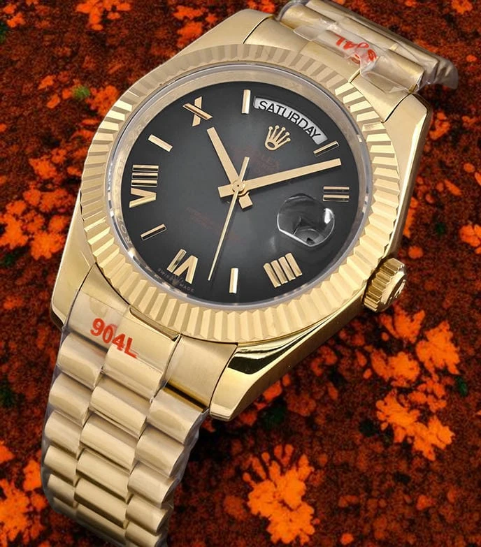 Rolex Day Date Yellow Gold Mens Swiss Watch