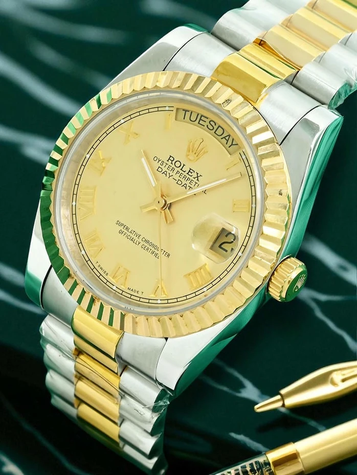 Rolex Day Date Yellow Gold Roman Dial Watch 1 Pakistan