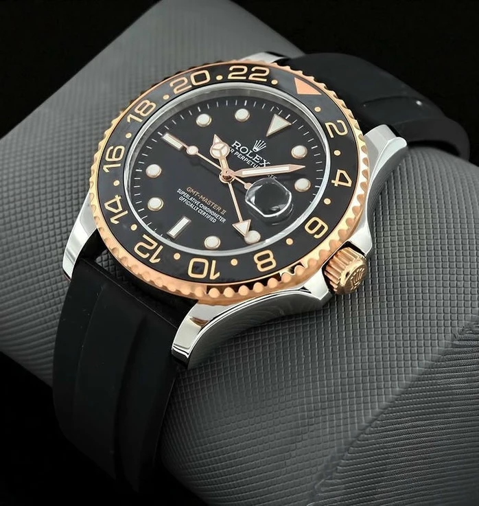 Rolex Gmt Master Ii Rubber Strap Two Tone Watch Compressed Pakistan