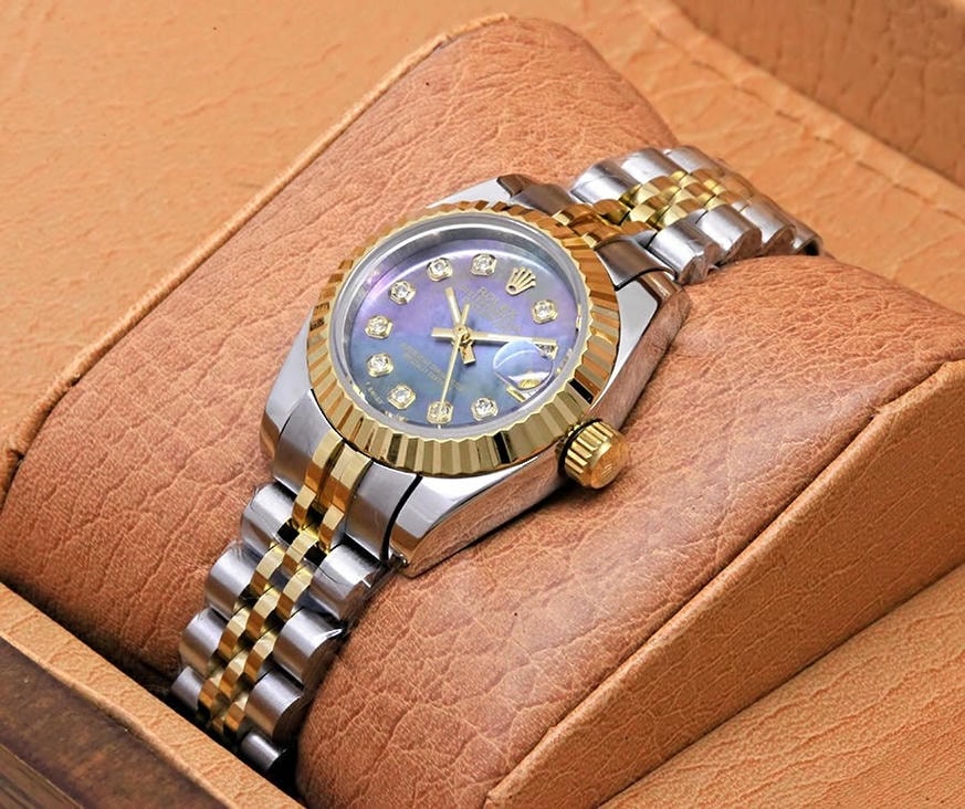 Rolex Ladies Datejust Blue Mother Of Pearl Dial Pakistan