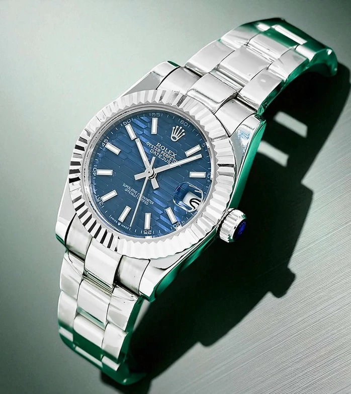 Rolex Ladies Datejust Blue Motif Dial Watch Pakistan