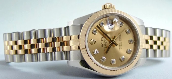 Rolex Ladies Datejust Silver Gold Watch Pakistan
