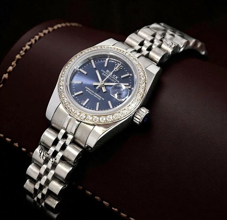Rolex Lady Datejust 26 Diamond Bezel Blue Dial Watch Pakistan