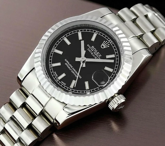 Rolex Lady Datejust Black Dial Watch7029 Pakistan