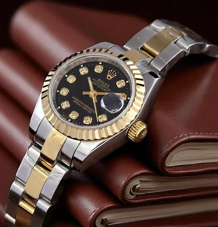 Rolex Lady Datejust Black Diamond Dial Watch559 Pakistan