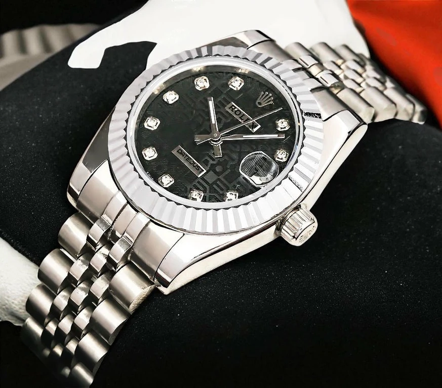 Rolex Lady Datejust Diamond Index Black Computer Dial 1 Pakistan