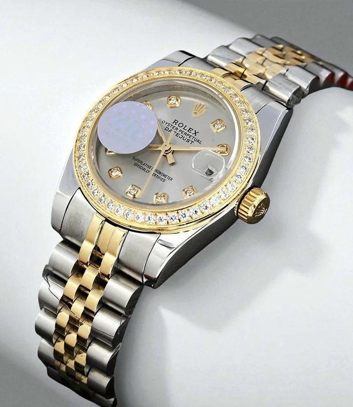 Rolex Lady Datejust Diamond Markers Bezel Two Tone Watches 116 Pakistan