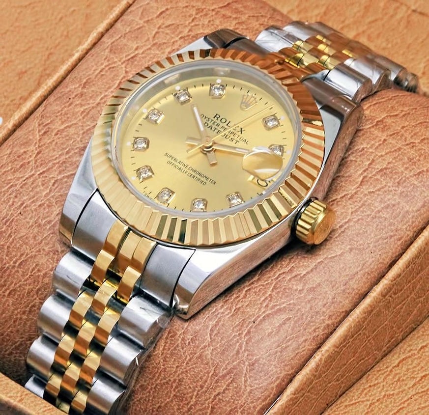 Rolex Lady Datejust Gold Dial Two Tone Watches Price 116 Pakistan