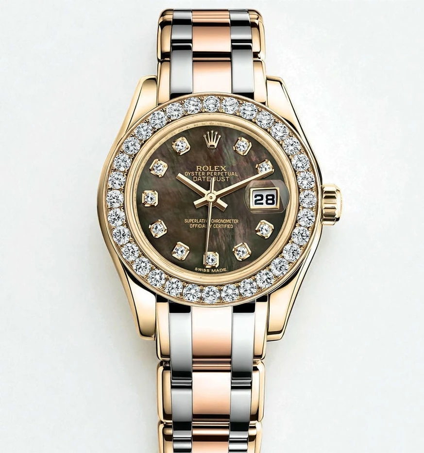 Rolex Lady Datejust Pearlmaster Watch 18 Ct 15 Pakistan