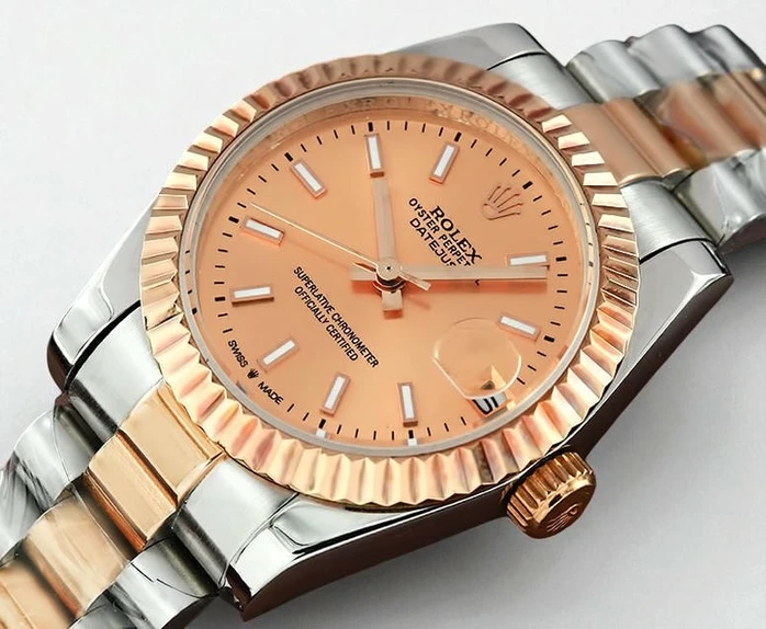 Rolex Lady Datejust Rose Gold Dial Watch7015 Pakistan