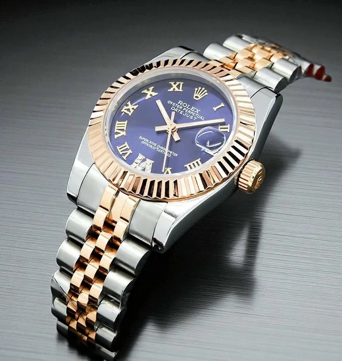 Rolex Lady Datejust Two Tone Blue Dial Replica Watches 116 Pakistan