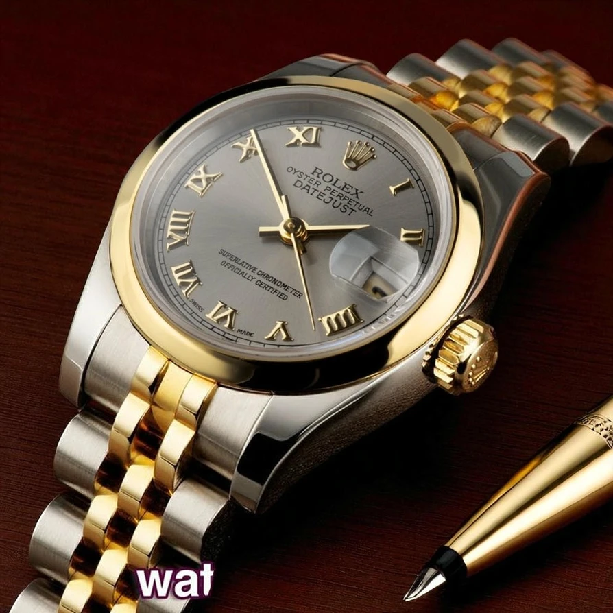 Rolex Lady Datejust Two Tone Gray Dial Watch Pakistan