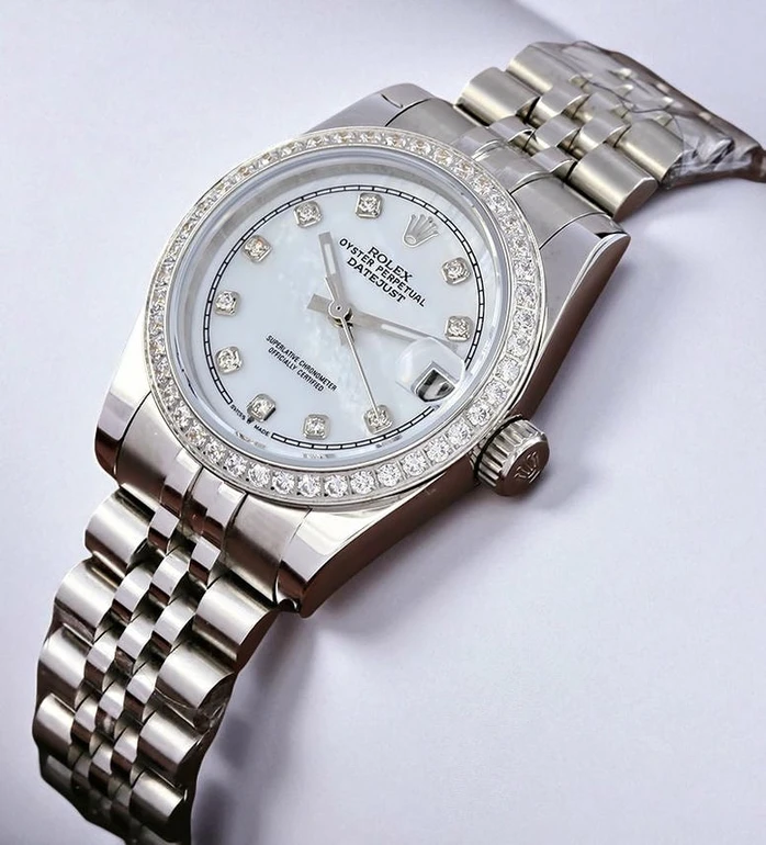 Rolex Lady Datejust White Mother Of Pearl Diamond Dial Watch490 Pakistan