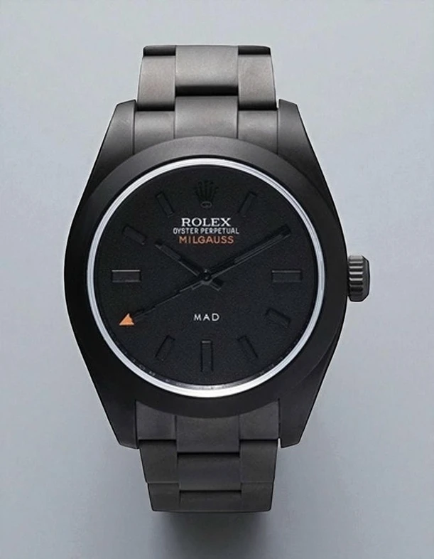 Rolex Milguass Black Chain Black Dial Watch Pakistan