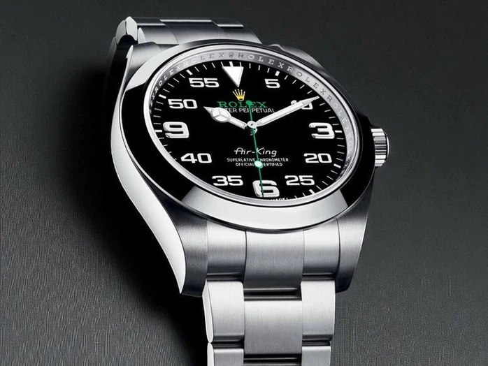 Rolex Oyster Case Air King Black Dial Replica Watch Pakistan