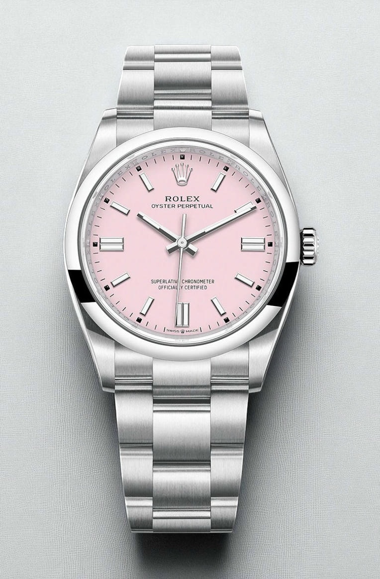 Rolex Oyster Perpetual 36 Candy Pink Dial Watch 17533 Pakistan
