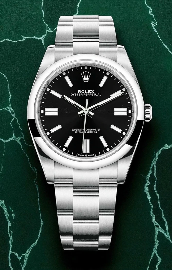 Rolex Oyster Perpetual Black Dial Watch Pakistan