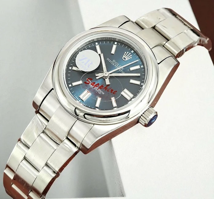 Rolex Oyster Perpetual Blue Dial Ladies Swiss Watch Pakistan