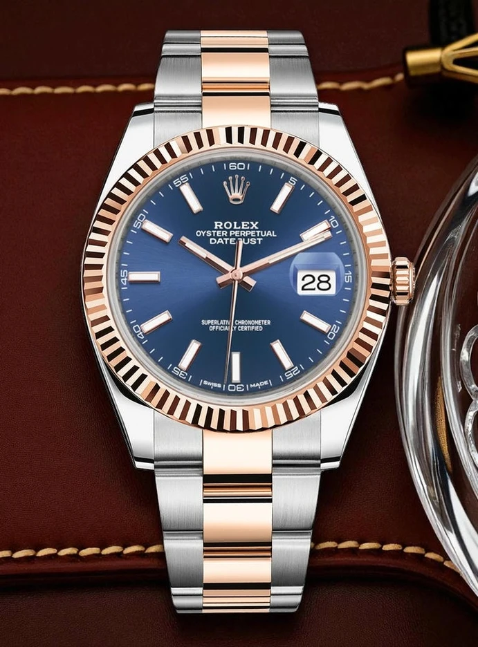 Rolex Oyster Perpetual Datejust 41 Two Tone Blue Dial Watch Pakistan