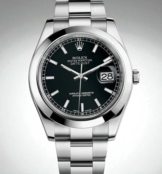 Rolex Oyster Perpetual Datejust Black Dial Watch 1 Pakistan