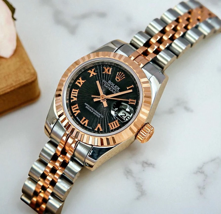 Rolex Oyster Perpetual Datejust Ladies Two Tone Watch Pakistan