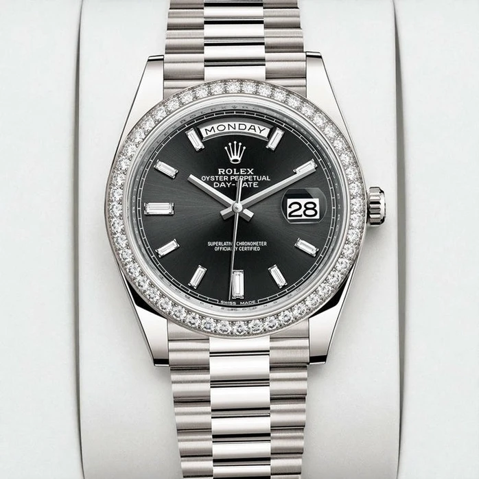 Rolex Oyster Perpetual Day Date 40 Black Dial Watch Pakistan