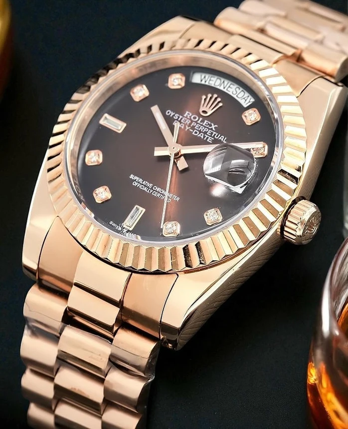 Rolex Oyster Perpetual Day Date Brown Dial Watch Pakistan