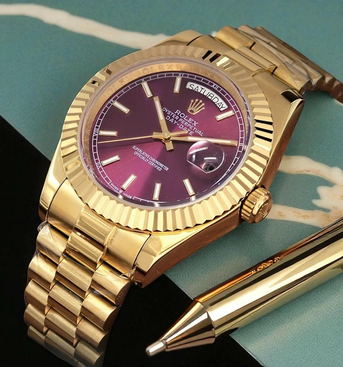 Rolex Oyster Perpetual Day Date Red Grape Dial Watch476 Pakistan