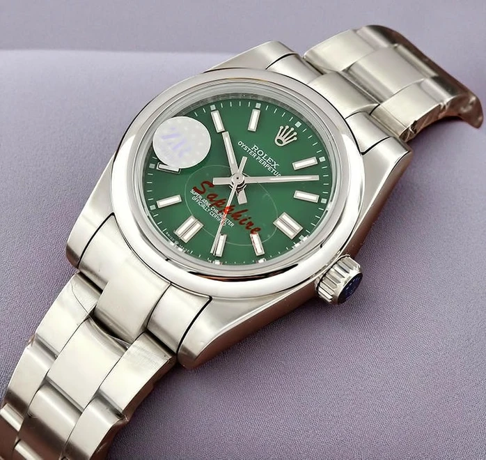 Rolex Oyster Perpetual Green Dial Swiss Ladies Watch Pakistan