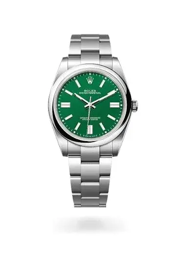Rolex Oyster Perpetual Green Dial Watch