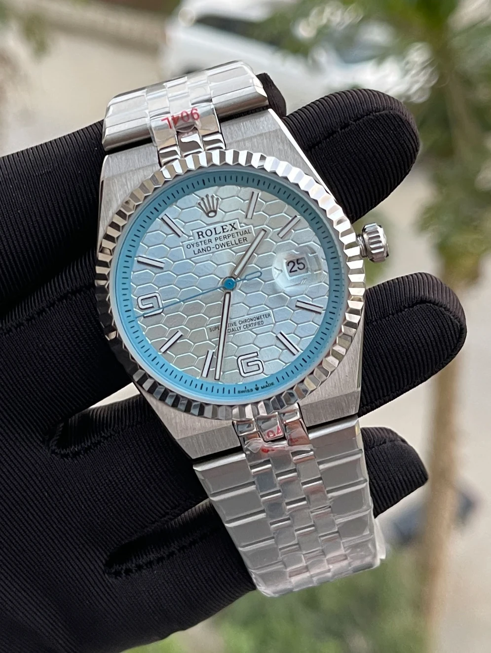 Rolex Oyster Perpetual Land Dweller Honeycomb Dial Watch Pakistan
