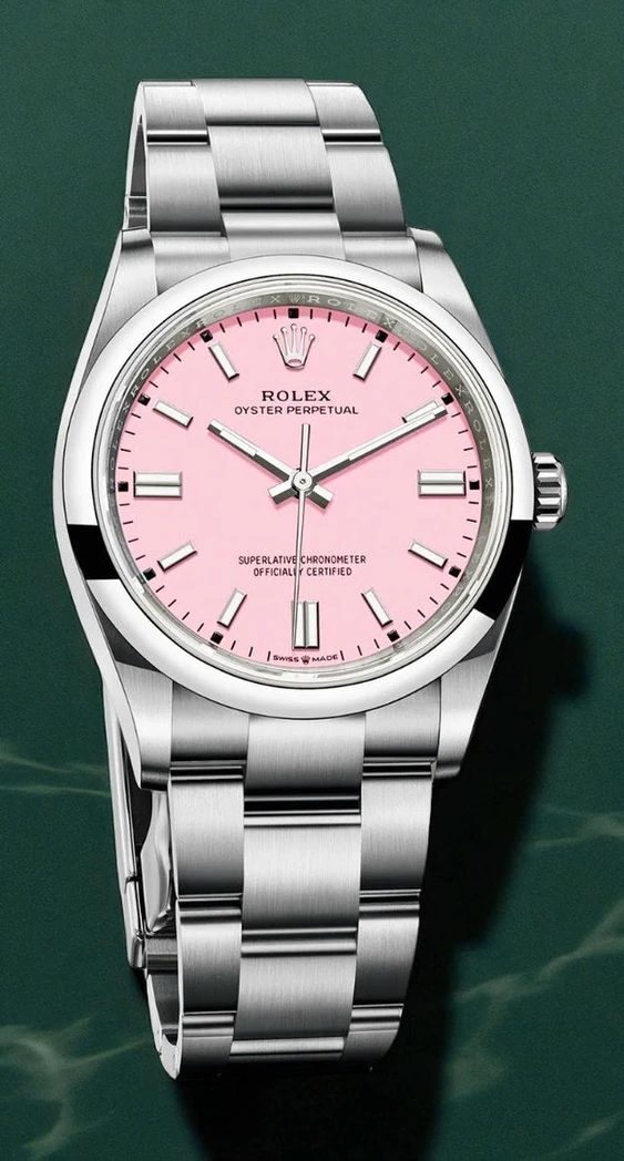 Rolex Oyster Perpetual Pink Dial Watch Pakistan